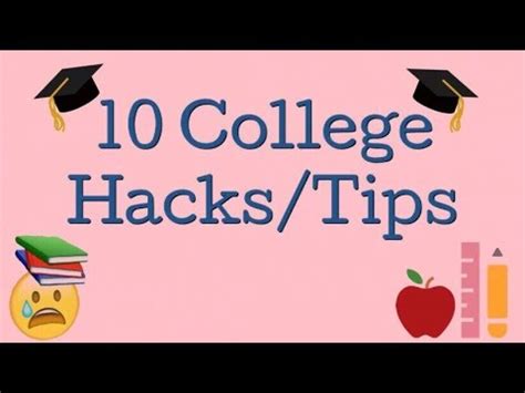 10 College Hacks Tips Youtube