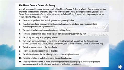 11 General Orders Of A Sentry Youtube