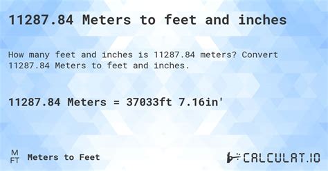 11287 84 Meters To Feet And Inches Convert