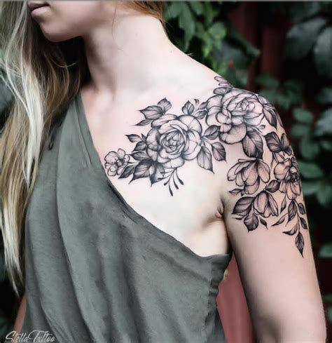 15 Floral Shoulder Tattoo Ideas: Mustsee Inspirational Gallery