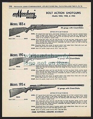 1961 Mossberg Model 185 K 190 K 195 K Bolt Action Shotgun Print Ad Ebay