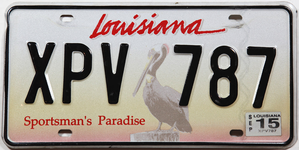 2015 Louisiana License Plate Brandywine General Store