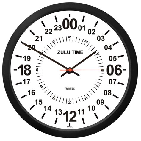 24 Hour Zulu Military Time Clock 10