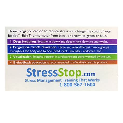 3 Dot Biodot Stress Card Stress Management Using Biodot Stress Cards