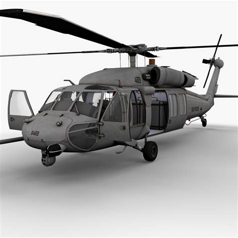 3Dsmax Hh 60 Pave Hawk Rigged