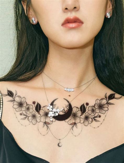 40 Impressive Female Chest Tattoos Designs 2020 Chest Tattoos For Women Chest Tattoo Girl