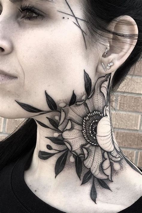 50 Floral Tattoo Inspiration For Men And Women Neck Tattoos Women