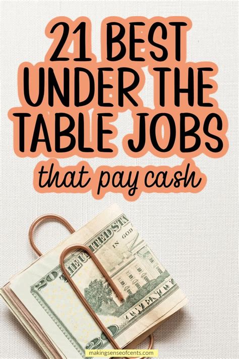 70 Under The Table Jobs Near Me Pay Direct Cash In 2024