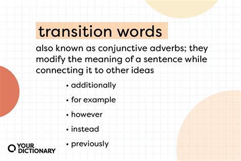 8 Types Of Transition Words And How To Use Them Yourdictionary