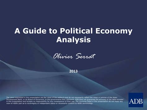 A Guide To Political Economy Analysis