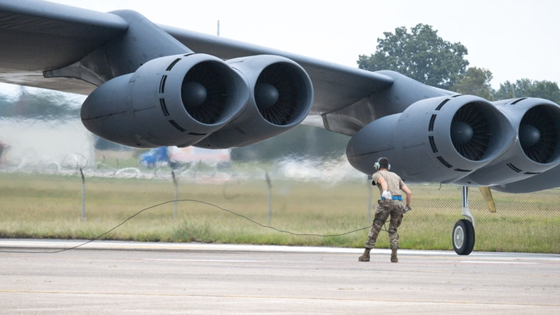 A U S Air Force B 52 Stratofortress Sits On The Flightline July 9