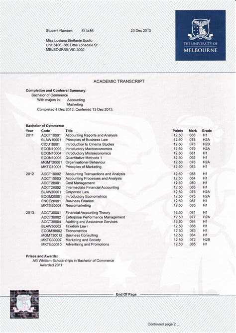 Academic Transcript 23 Dec 2013