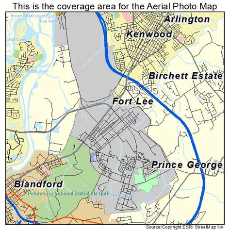 Aerial Photography Map Of Fort Lee Va Virginia