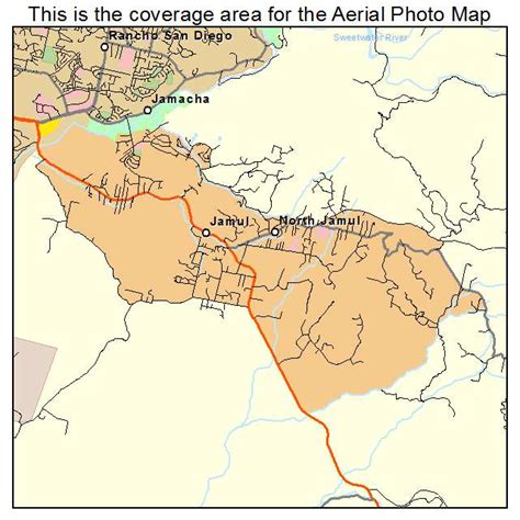 Aerial Photography Map Of Jamul Ca California