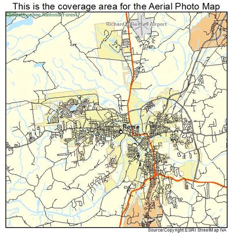 Aerial Photography Map Of Rome Ga Georgia