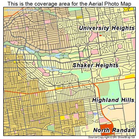 Aerial Photography Map Of Shaker Heights Oh Ohio