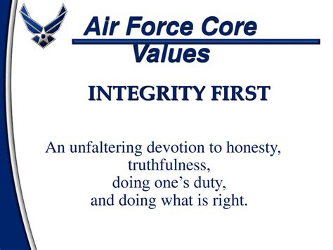 Af Core Values Reader Pdf Air Force Core Values Lesson Preparation