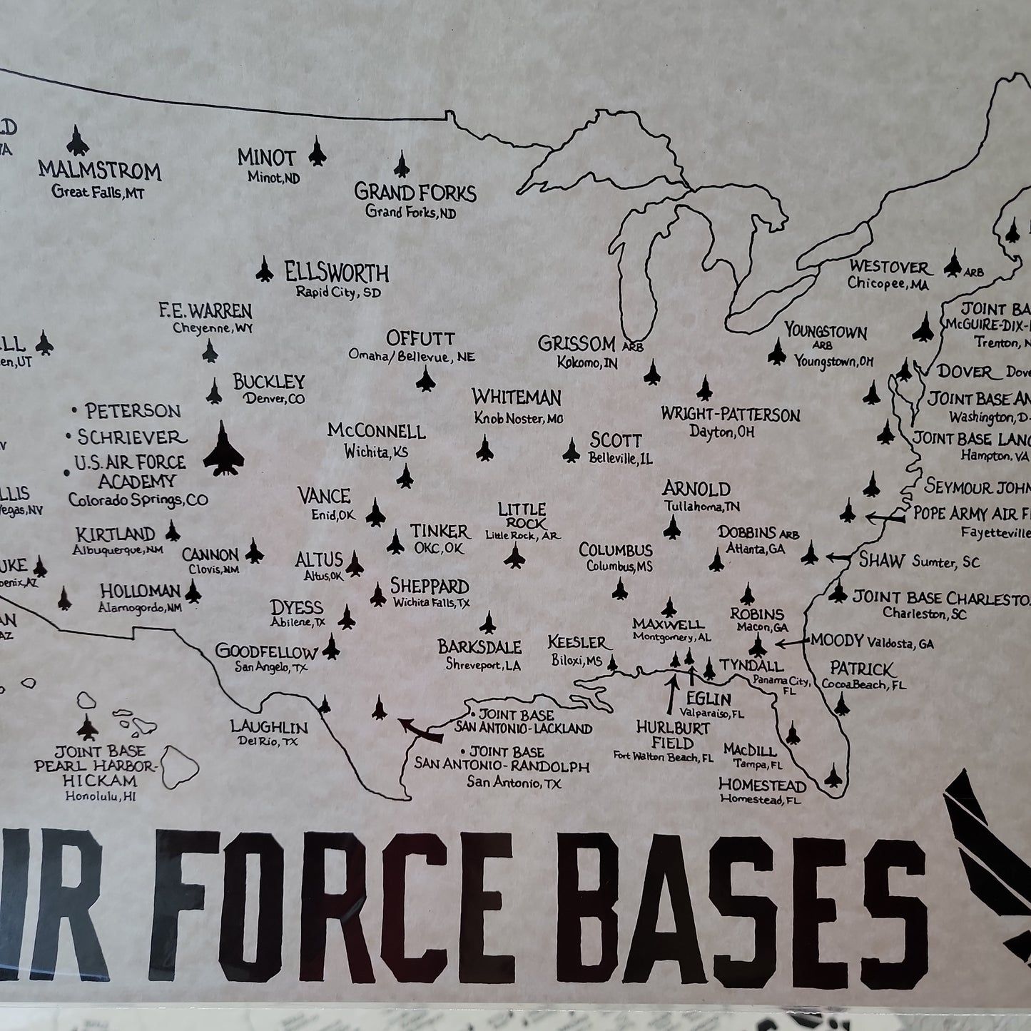 Air Force Bases In Georgia Map Map Vector