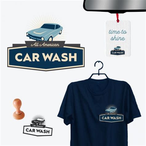 All American Car Wash Brand Identity Design Laura Busche