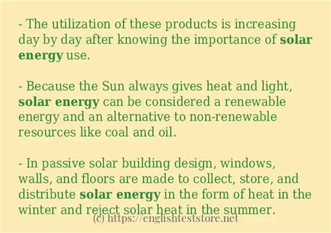 Amp Quot Solar Energy Amp Quot Sentence Examples Englishteststore Blog