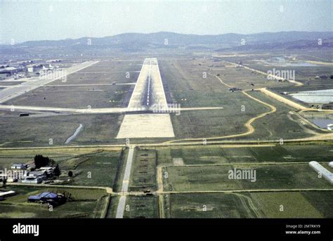 An Aerial View Of The Runway Approach Base Osan Air Base Country