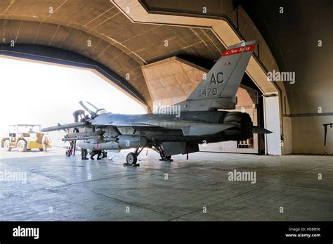 An Air Force F 16 Fighting Falcon At Balad Air Base Hi Res Stock