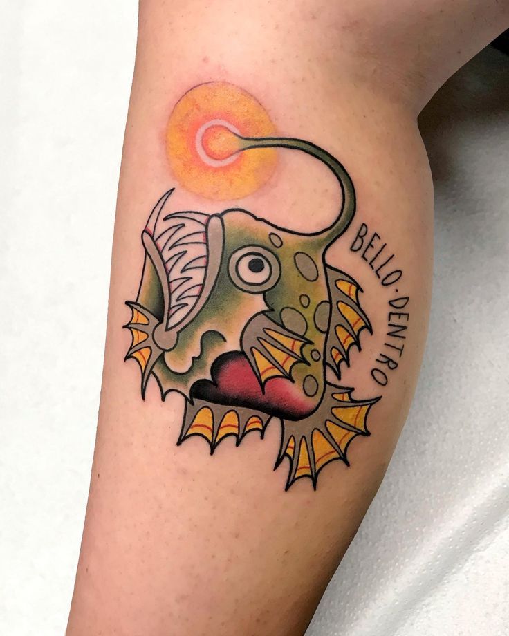 Angler Fish Tattoo Simple Angler Fish Tattoo Realistic Angler Fish