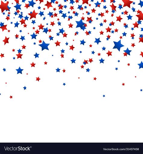 Animation Of Red White And Blue Confetti And Stars And Stripes