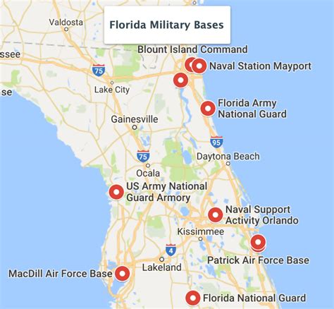 Army Bases In Florida Map