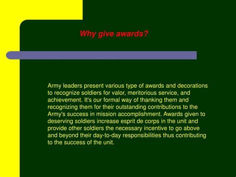 Army Regulation On Awards