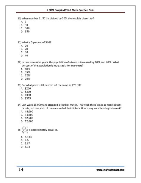 Asvab Practice Test And Answers Asvab Prep