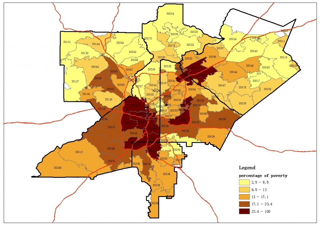 Atlanta Georgia Zip Code Map