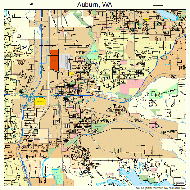 Auburn Washington Street Map 5303180