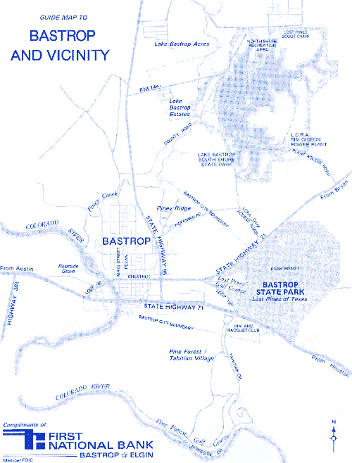 Bastrop Texas City Map As Of June 2024 Streets Traffic Landmarks