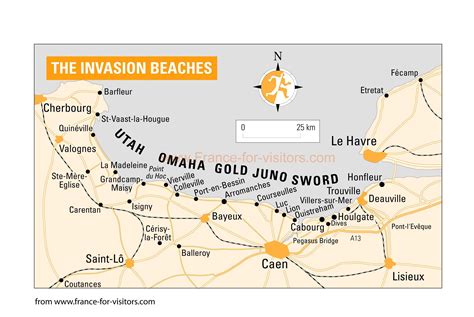 Beaches At Normandy Map