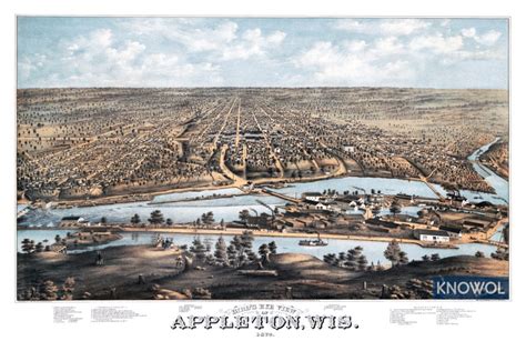 Beautifully Detailed Map Of Appleton Wisconsin In 1874 Knowol