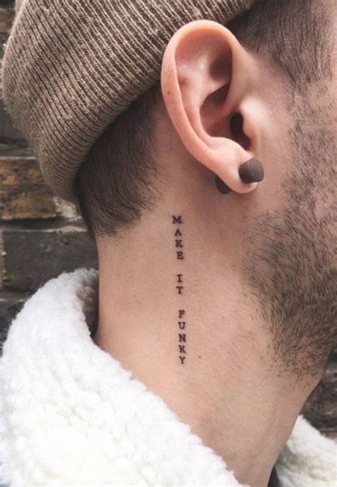 Behind Ear Tattoo Men