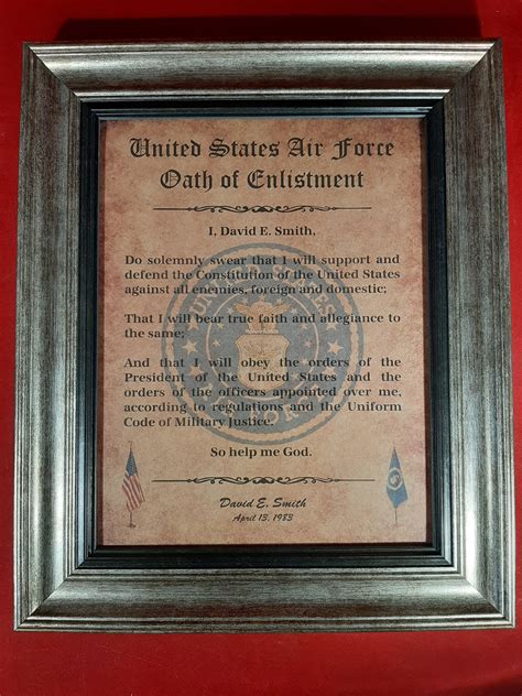 Better Us Military Oath Of Enlistment Army Navy Marines Air Etsy