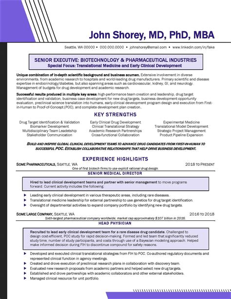 Biotech Resume Example Distinctive Career Services