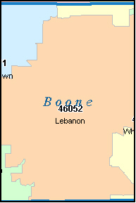 Boone County Illinois Digital Zip Code Map