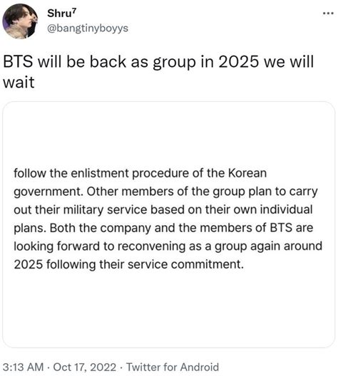 Bts Will Be Back As Group In 2025 We Will Wait Bts Army Enlistment Know Your Meme