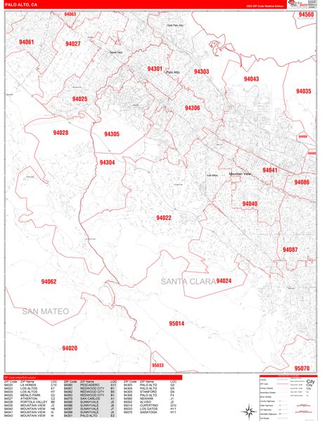 California Palo Alto Zip Code