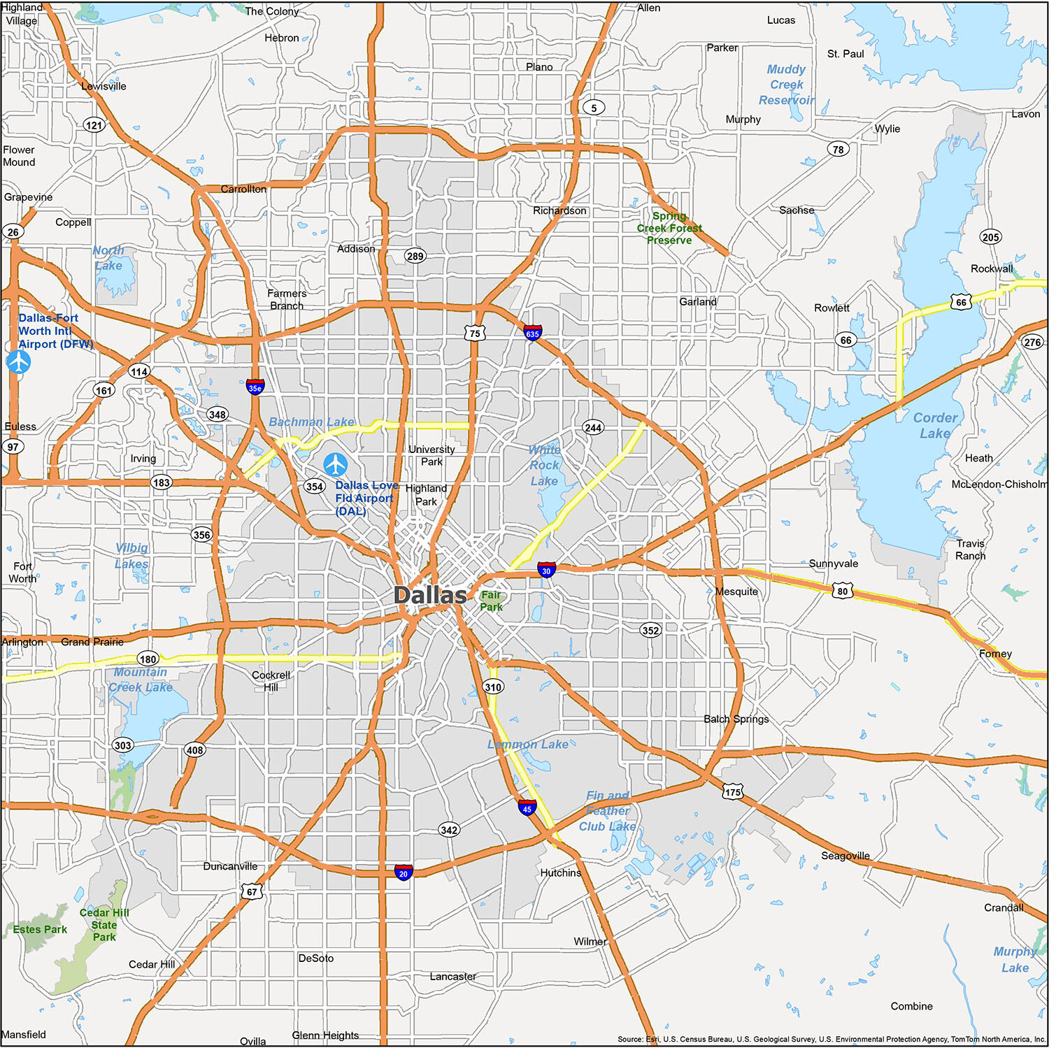 Cities Near Dallas Tx