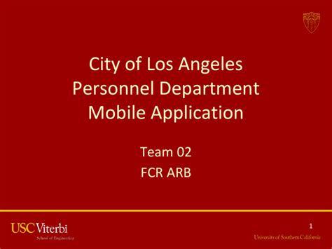 City Of Los Angeles Personnel Department Mobile Application