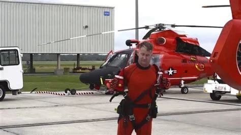 Coast Guard Rescue Swimmer Puts On Lifej Stock Video Pond5