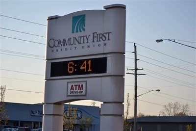 Community First Sign Appleton Wi Time And Temperature Signs On