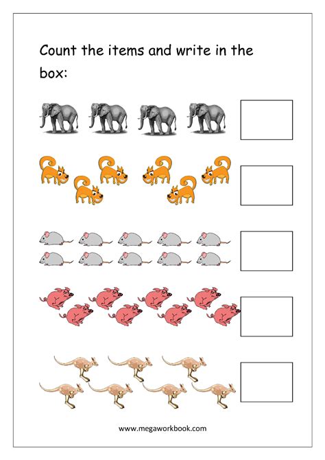 Counting Worksheets Count Counting Write Worksheets Number O