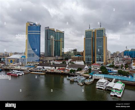 Dar Es Salaam Tanzania 10 February 2020 Aerial View On Marina Of Dar Es Salaam City In