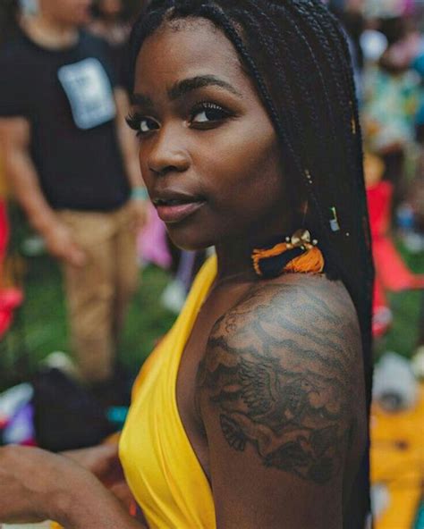 Dark Skin Women Tattoos