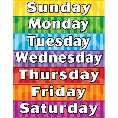 Days Of The Week Chart Teacher Created Resources Online Education